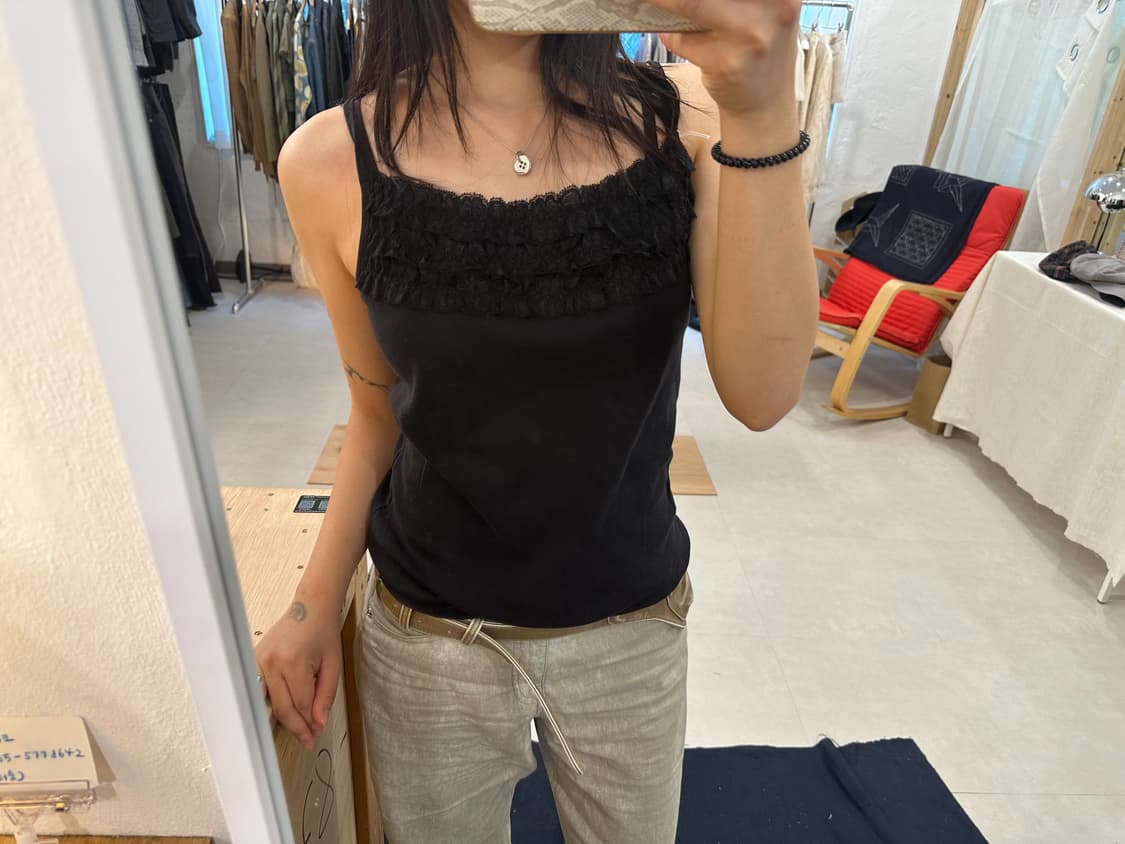 black eyelet lace camisole 상품이미지3