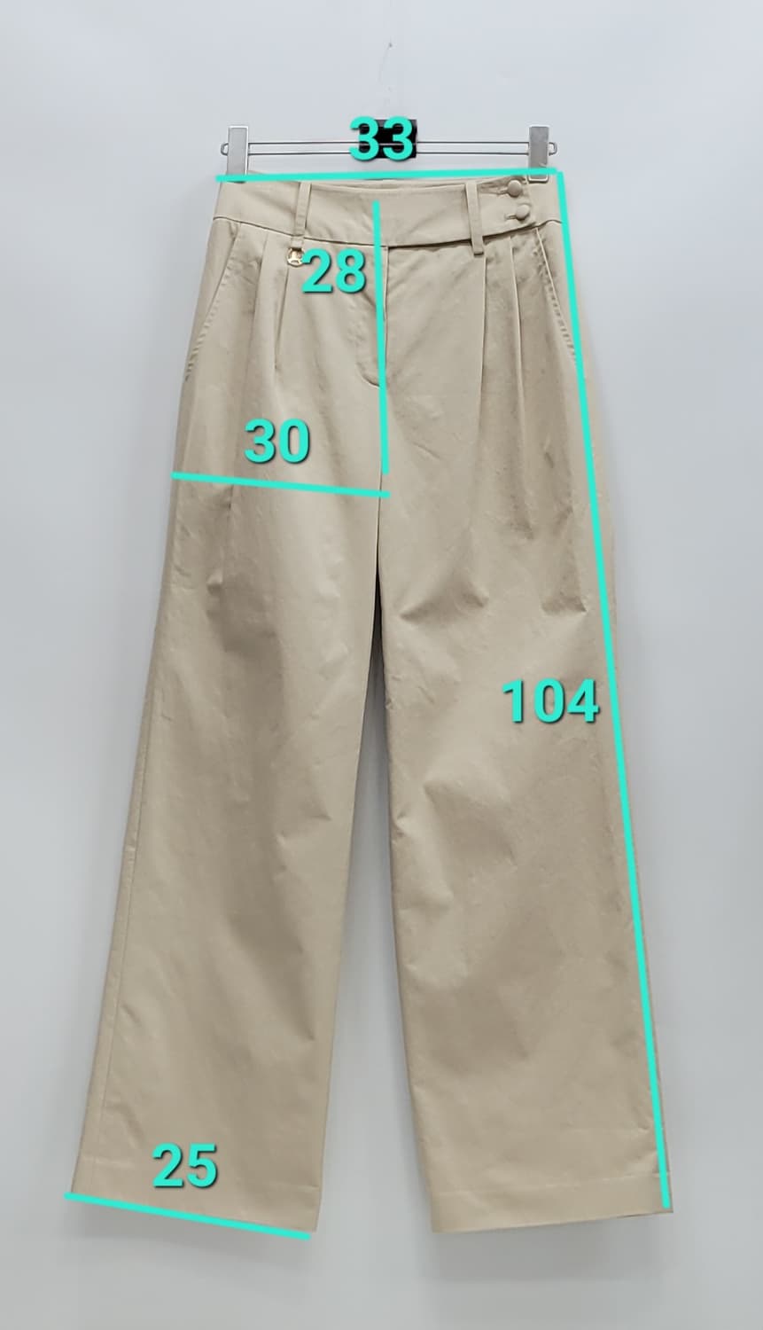 레티켓스튜디오 핀턱 와이드 팬츠 / 여 S 베이지
 상품이미지10