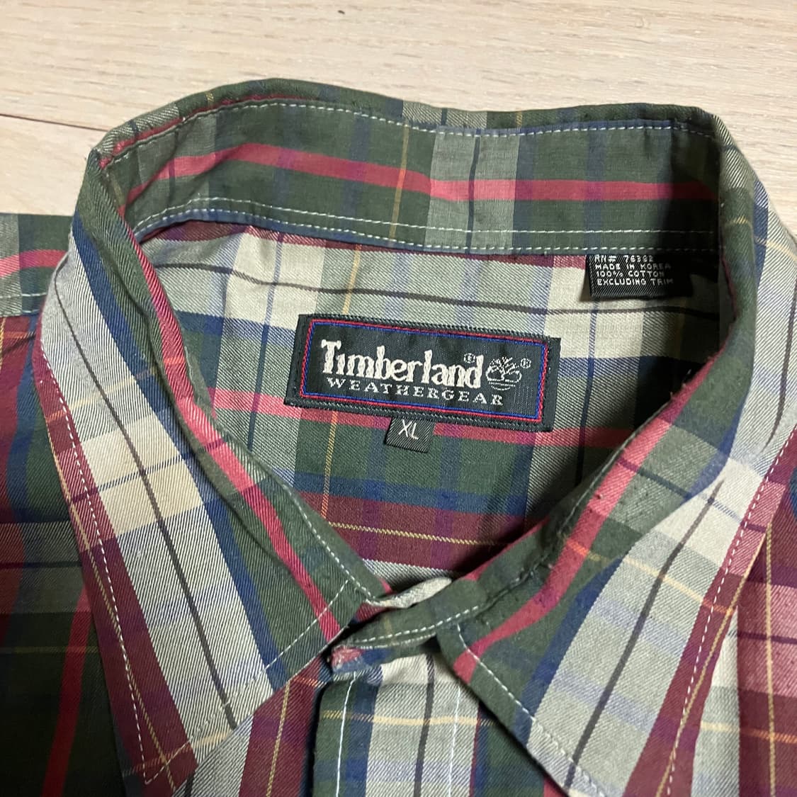 팀버랜드 XL 체크셔츠 상품이미지4