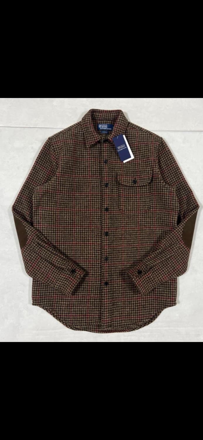 폴로 랄프로렌 / 스웨이드 패치 울 오버셔츠 / S, M 상품이미지1