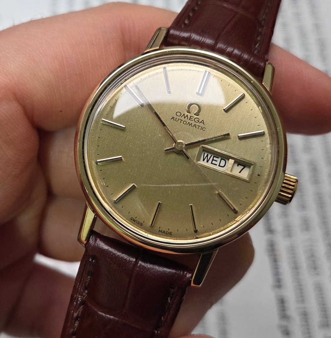 빈티지 오메가 씨마스터 데이데이트 올금장 샴골판 오토매틱 상품이미지3