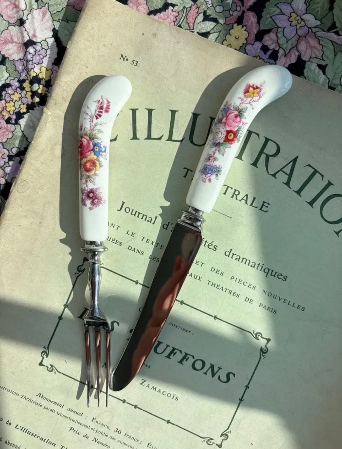 영국 빈티지 로얄크라운더비 나이프&포크세트 상품이미지2