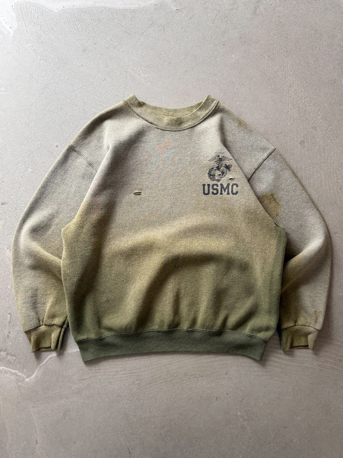 Vintage Faded USMC Distressed Sweatshirt 상품이미지5