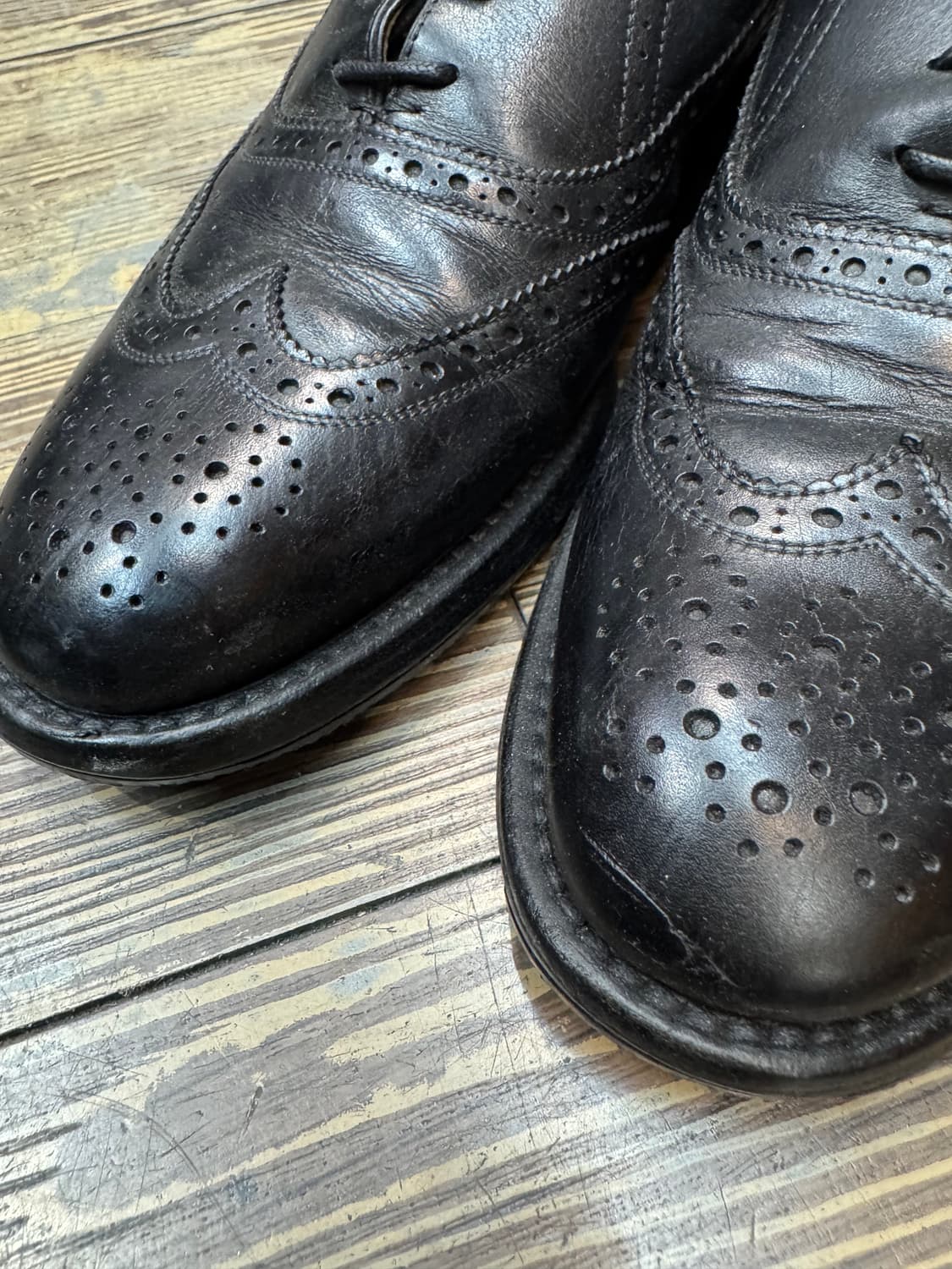 90's 에르메스 빈티지 레더 윙팁 240~245 상품이미지2