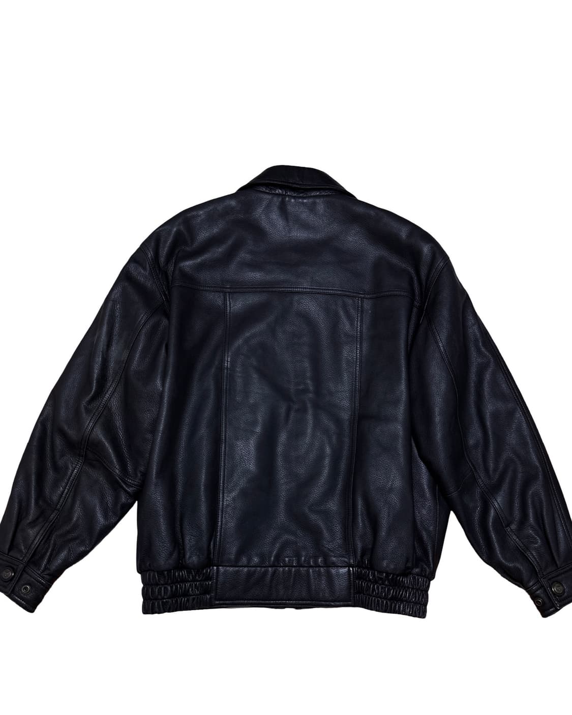vtg 양가죽 레더 블루종 봄버 자켓 상품이미지4