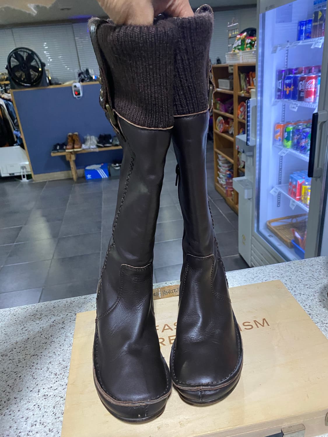 갈색 롱부츠 M 사이즈 상품이미지5