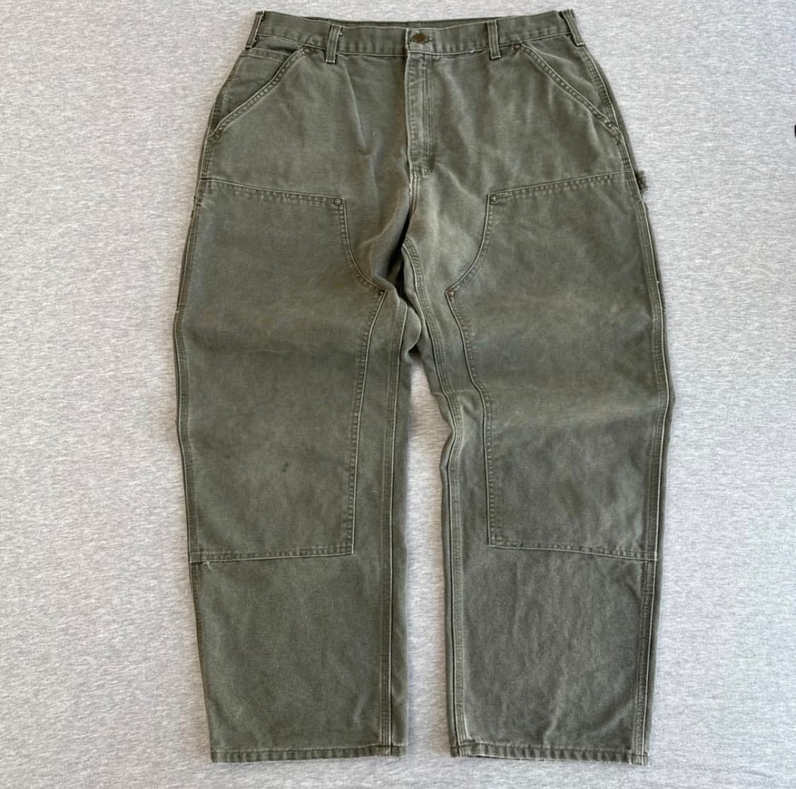 2005년 칼하트 B136 Moss 더블니 카펜더 팬츠 상품이미지1