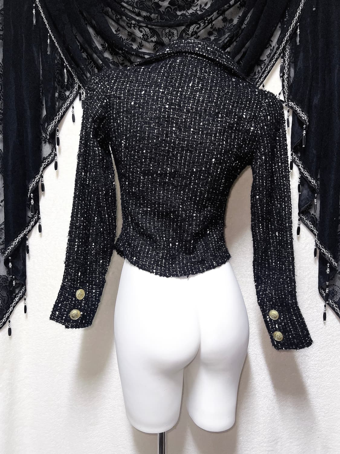 d.i.a 다이아 오네갸루 히메 고스펑크 고딕 트위드 금장 버튼 자켓 상품이미지9