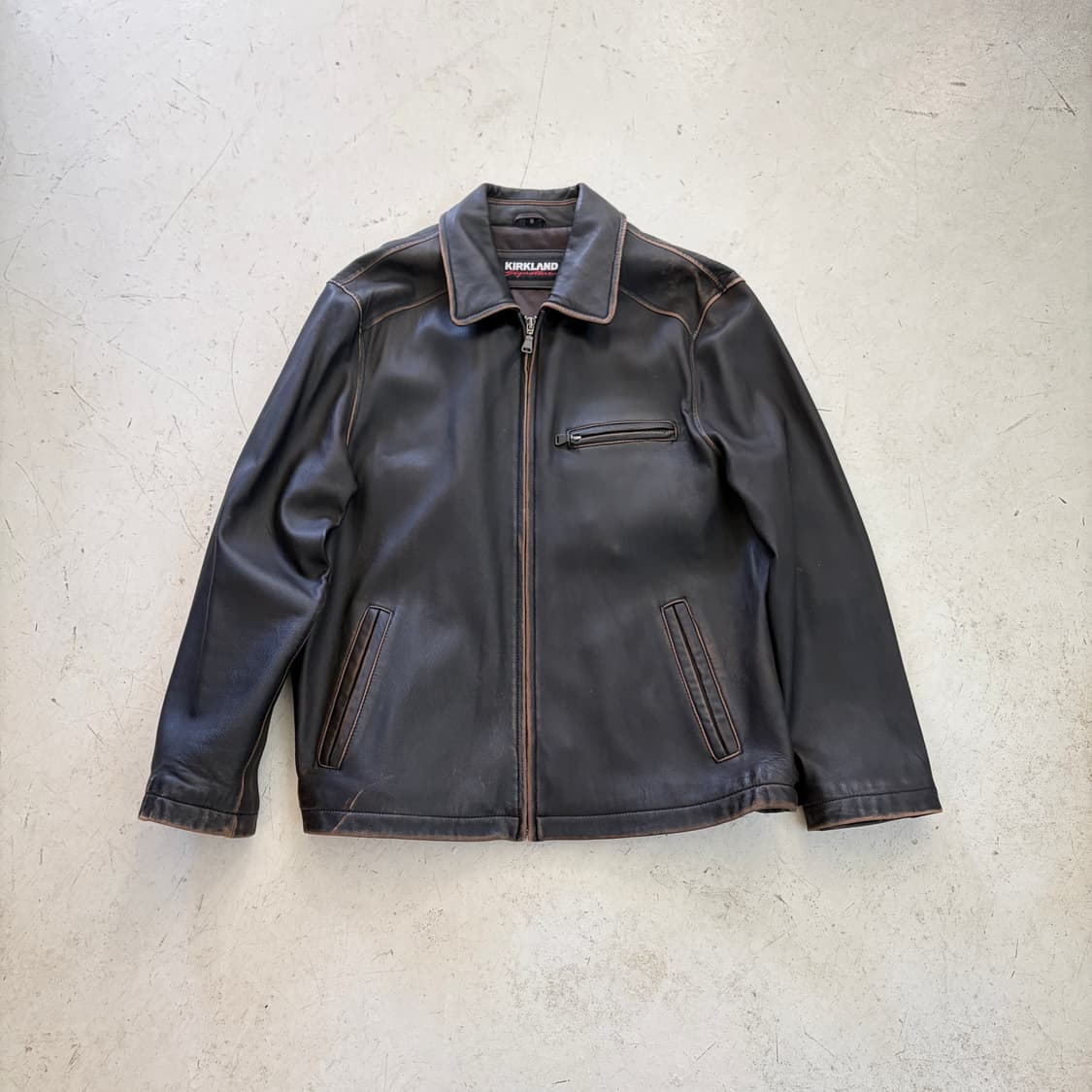 Kirkland 빈티지 양가죽 싱글 가죽자켓 M 상품이미지1