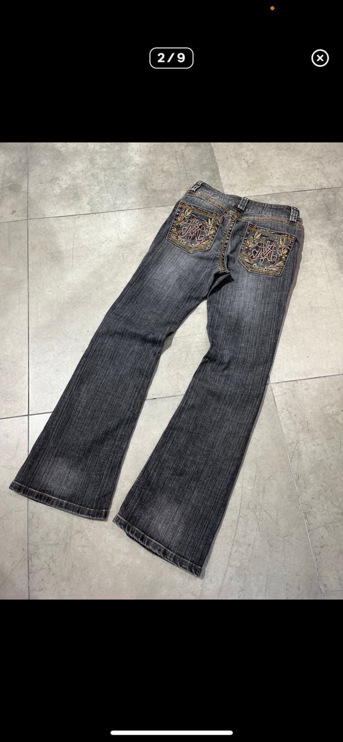 일본 빈티지 흑청 부츠컷 데님 상품이미지3