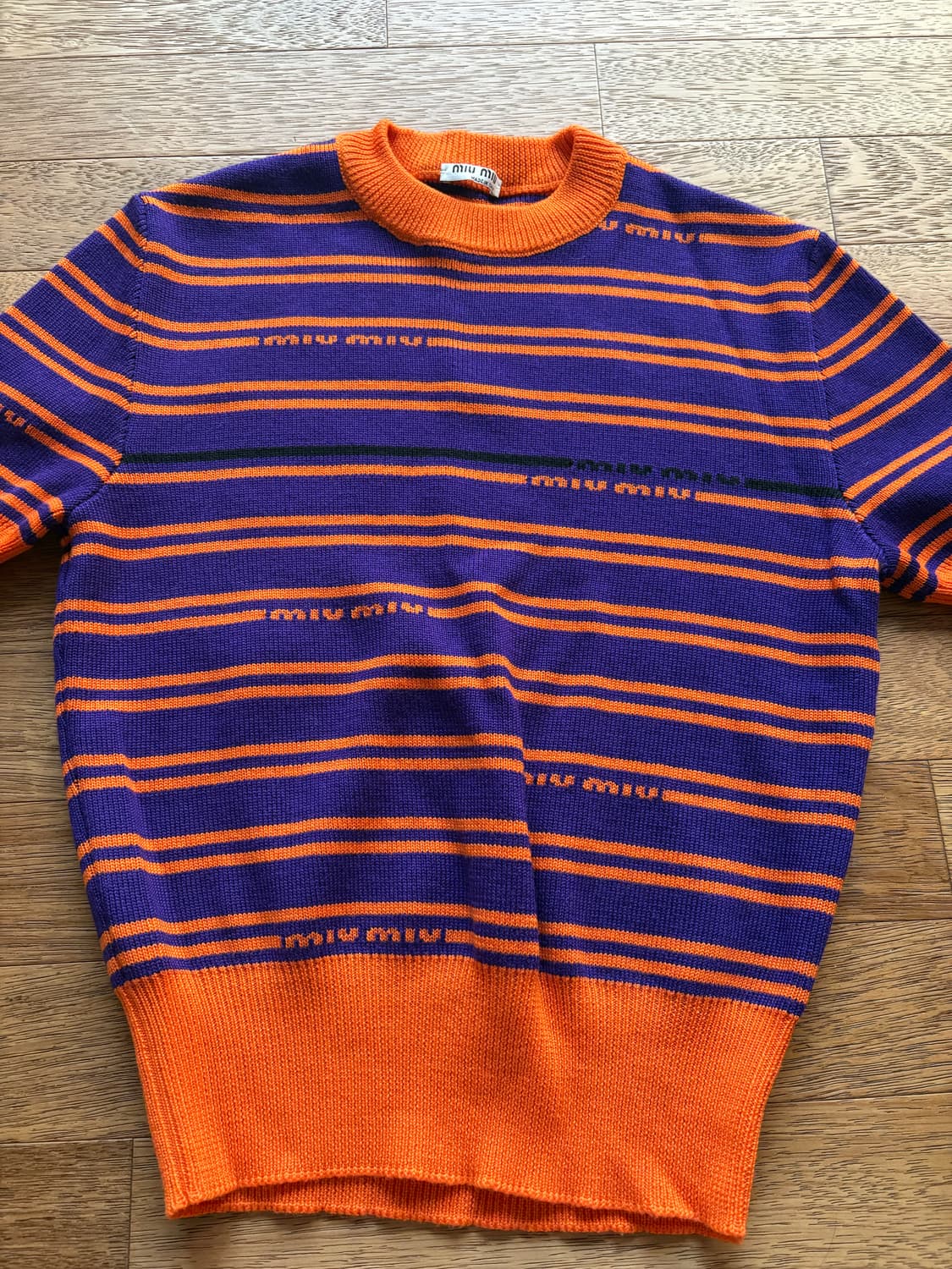 miu miu vintage Logo Stripe Knit Top 상품이미지1