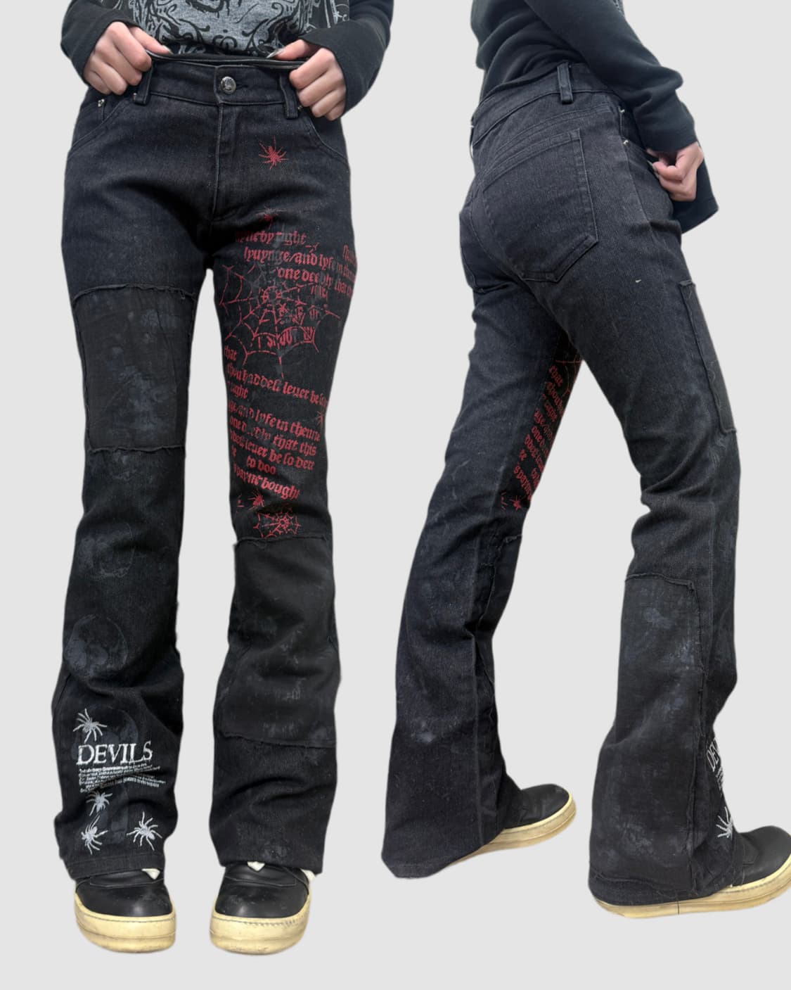 에이치나오토 h.naoto 디테일데님 흑청부츠컷 상품이미지3