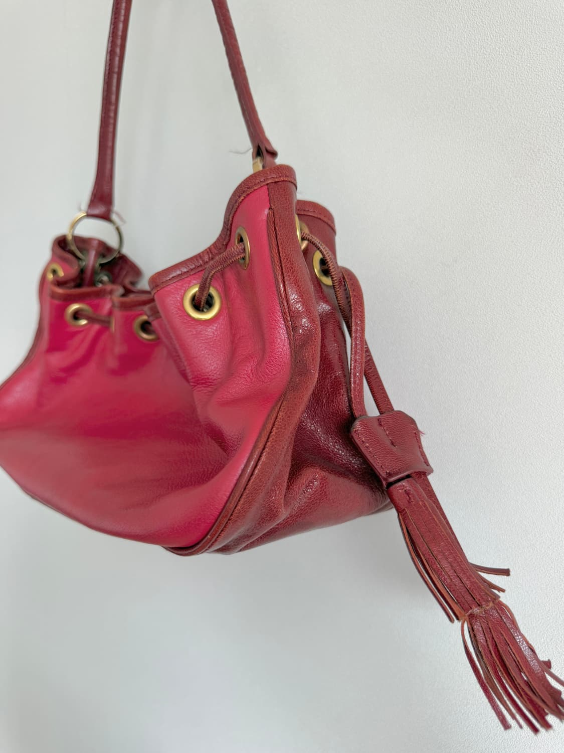 Pre owned 레더 숄더백 상품이미지4