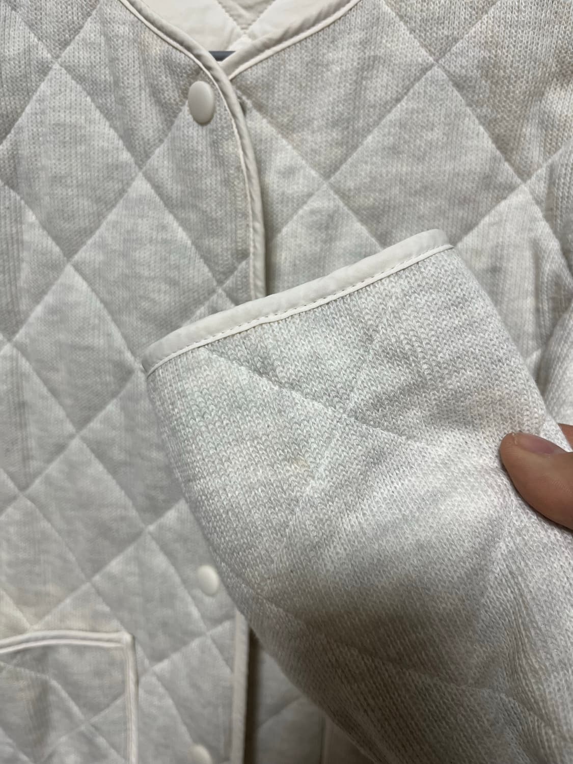 에잇 세컨즈 여성 아이보리 퀼팅 자켓 상품이미지3