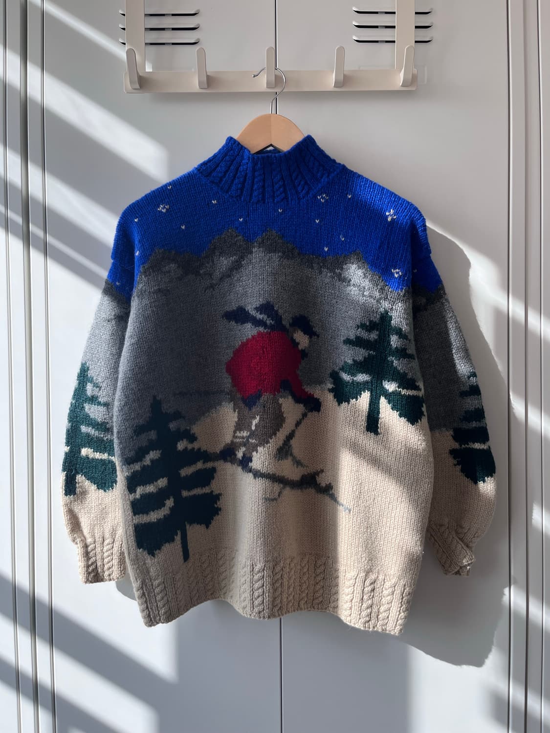 (Rare) 90‘ 폴로 랄프로렌 핸드메이드 스키 풍경 니트  상품이미지10