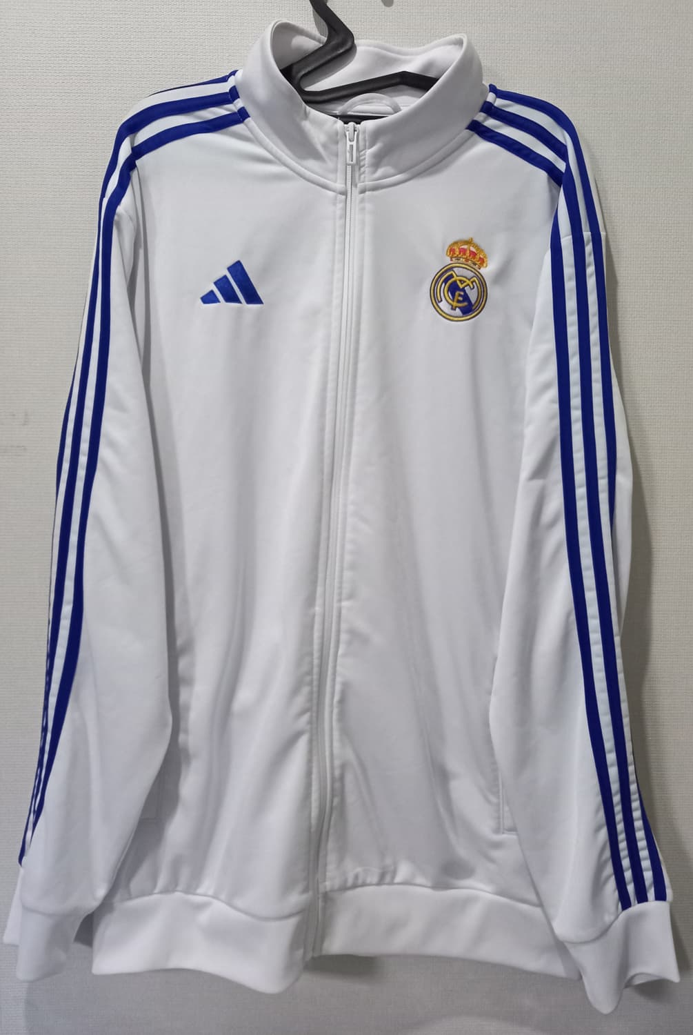 아디다스 레알마드리드 화이트 블루 흰파 트랙탑 저지 져지집업 100/L 상품이미지1
