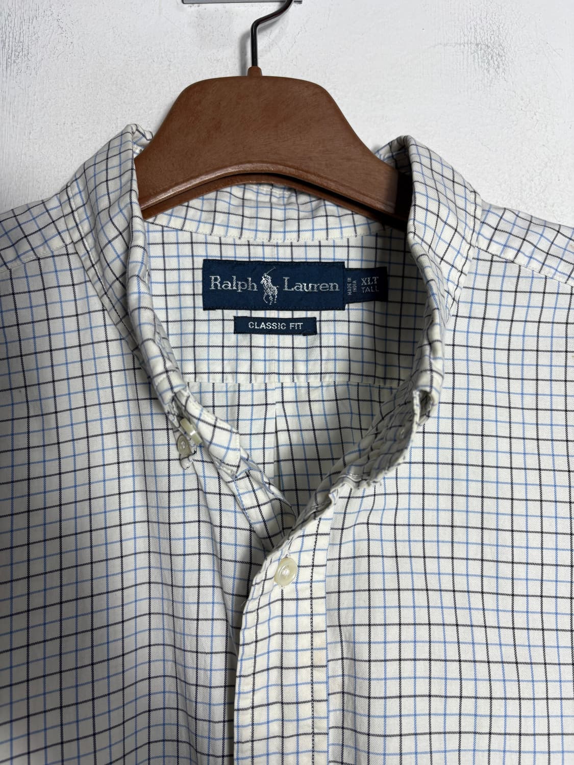 폴로 빅사이즈 클래식 핏 체크 셔츠 XLT 상품이미지4