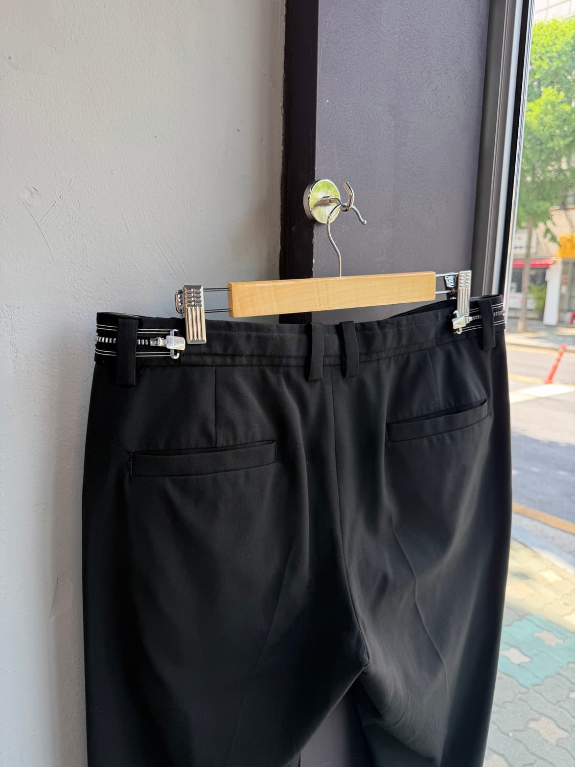 34~35/ 시스템옴므 지퍼 디테일 슬랙스 9부 팬츠 상품이미지8