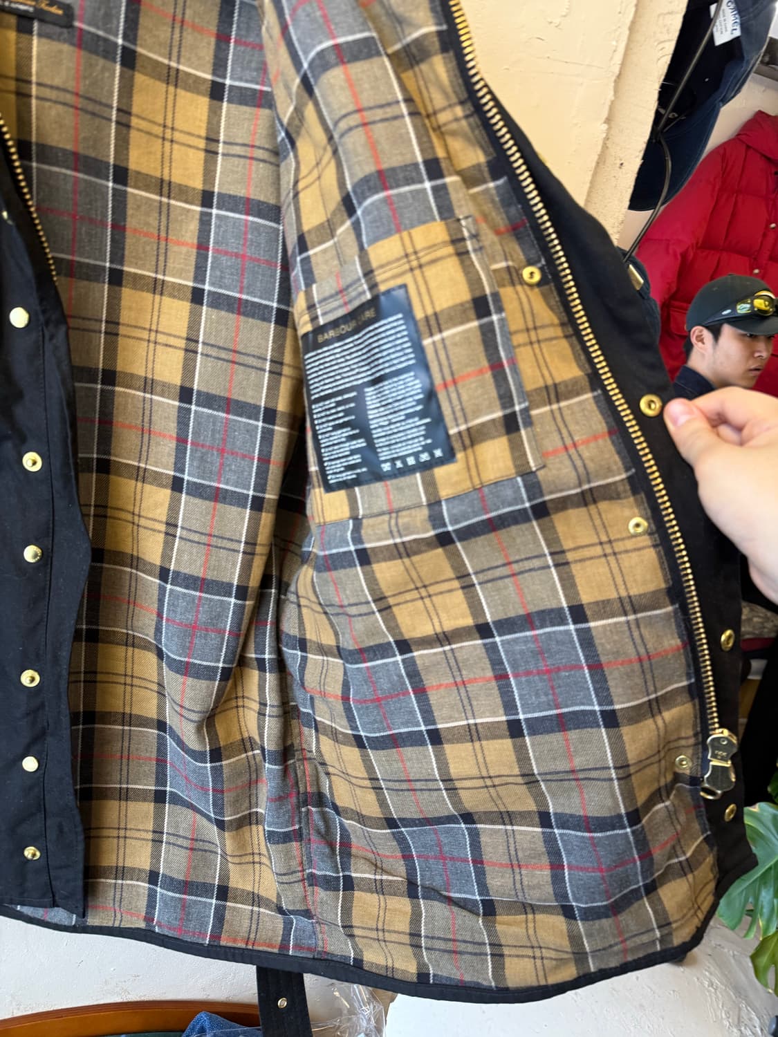 바버 인터내셔널 A7 왁스 자켓 블랙 상품이미지5