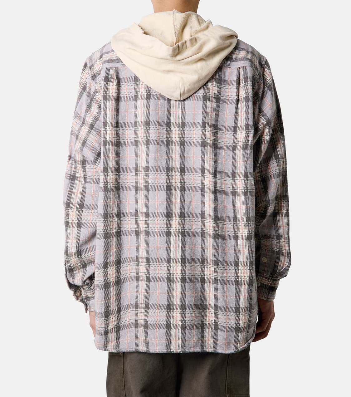 [카미야]kamiya Distressed Check ShirtHoodie 상품이미지2