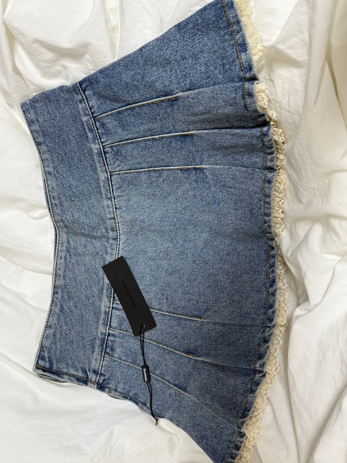 쓰리타임즈 perky denim skirt 퍼키 데님 스커트(새상품) 상품이미지3