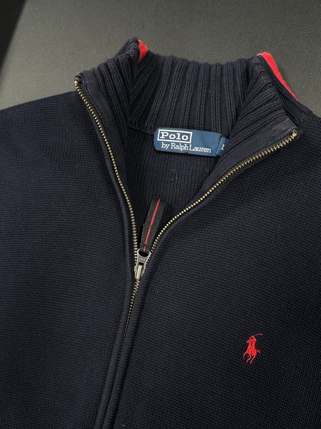 폴로 랄프로렌 네이비 니트 집업 상품이미지4