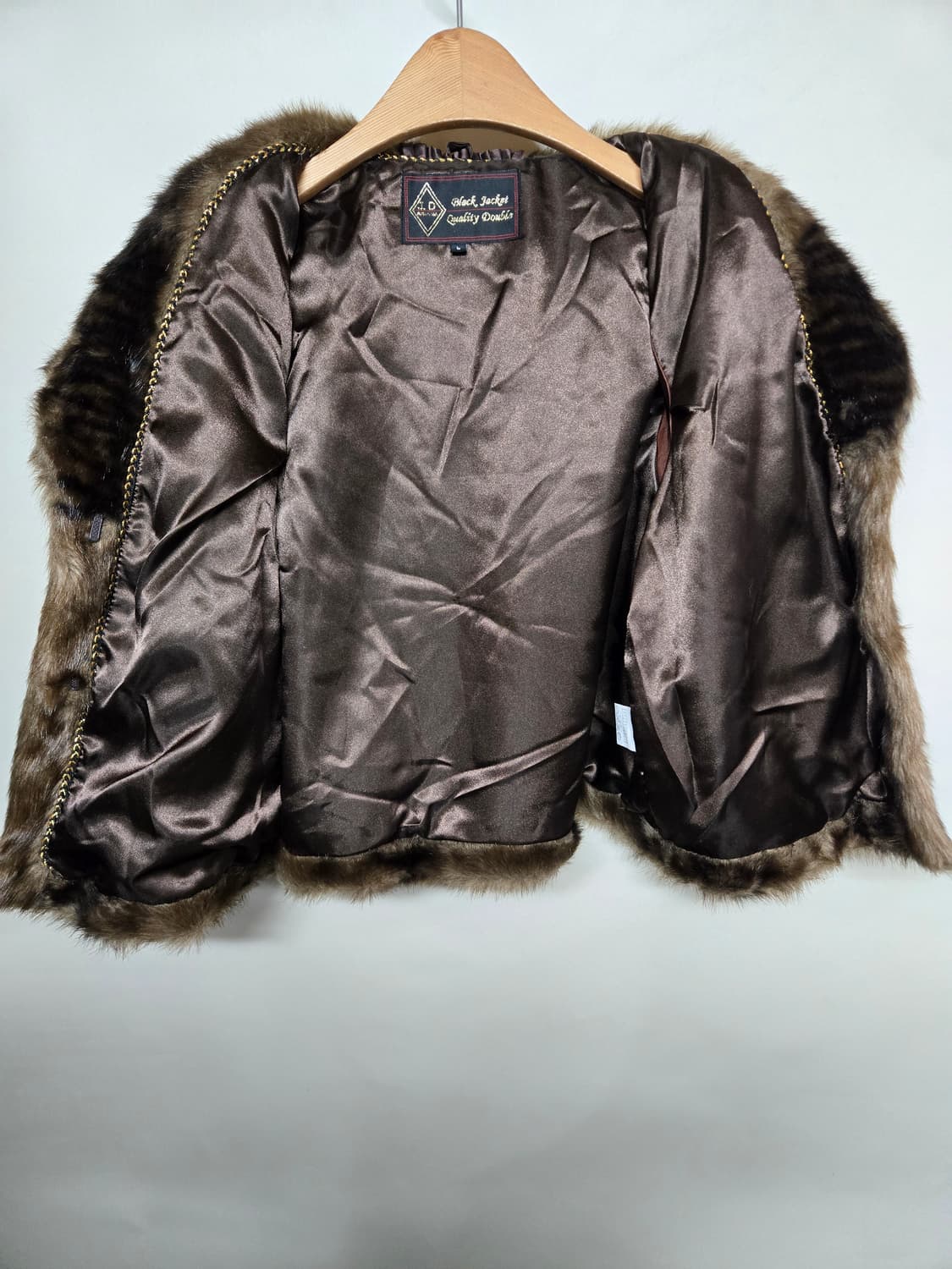 J D American  Black Jacket 밍크  코트 브라운 L 상품이미지4