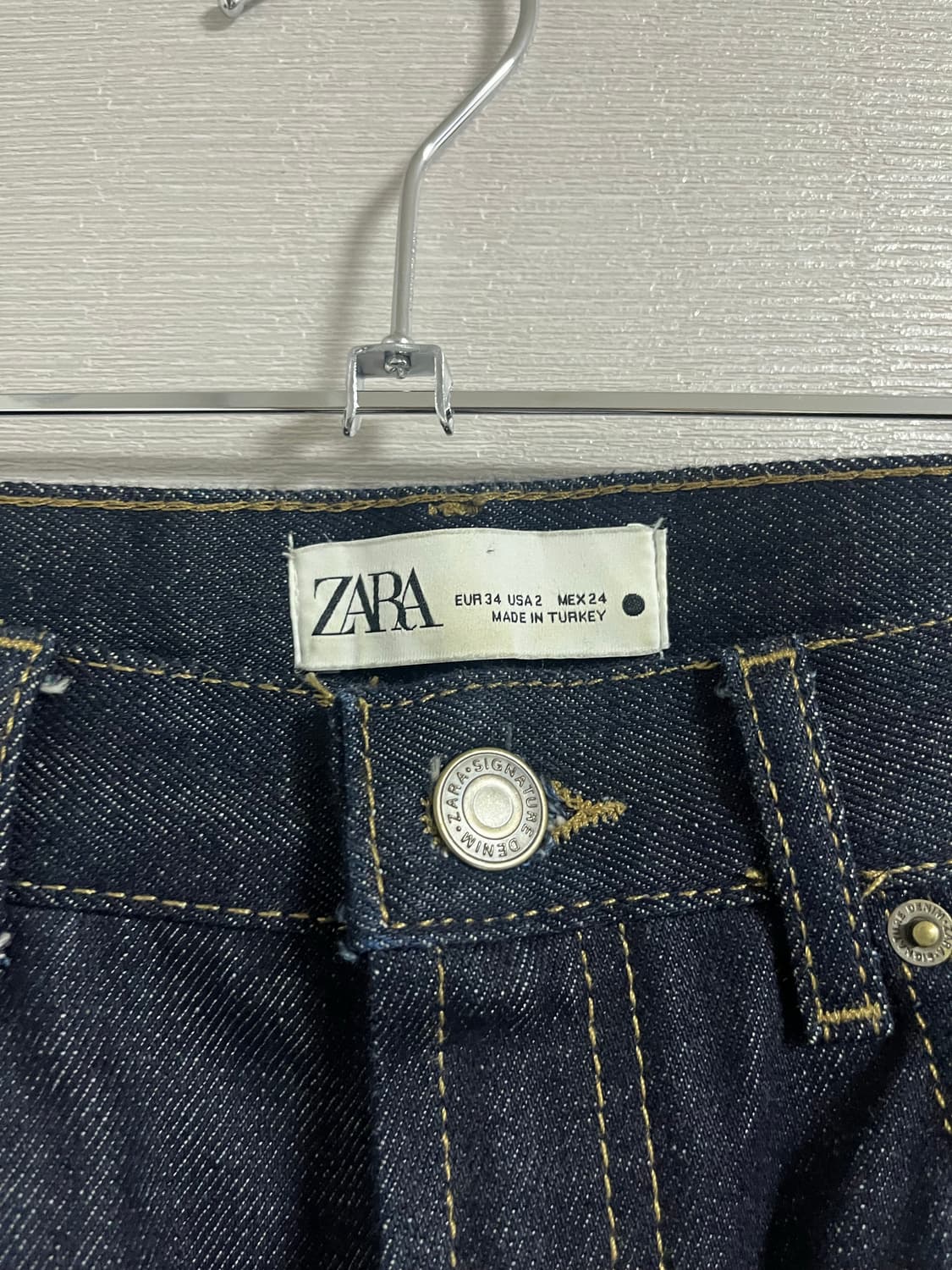 자라 생지 데님 팬츠 청바지 eu34 스트레이트핏 상품이미지2