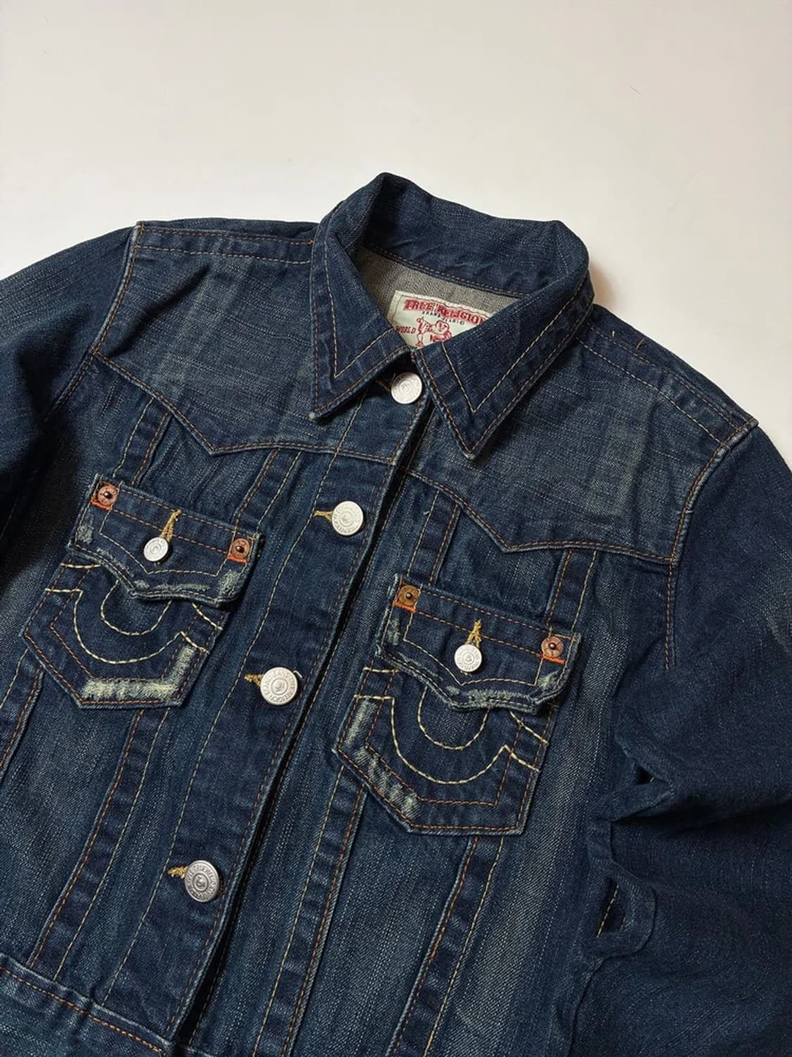 트루릴리젼 Y2K 스티치 포인트 크롭 데님 자켓 PN9132 상품이미지2