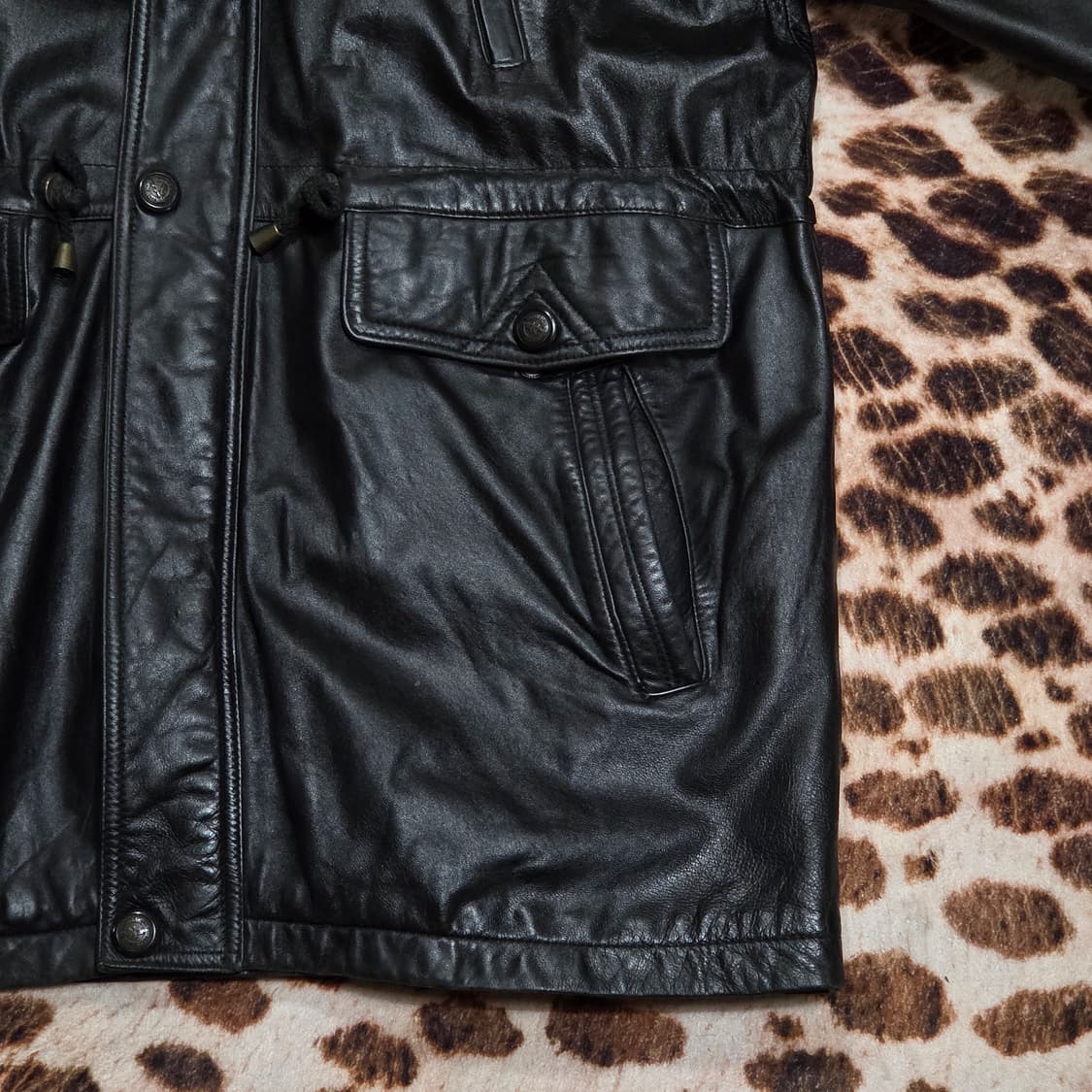 빈티지 리얼레더 가죽 사파리 자켓 상품이미지4