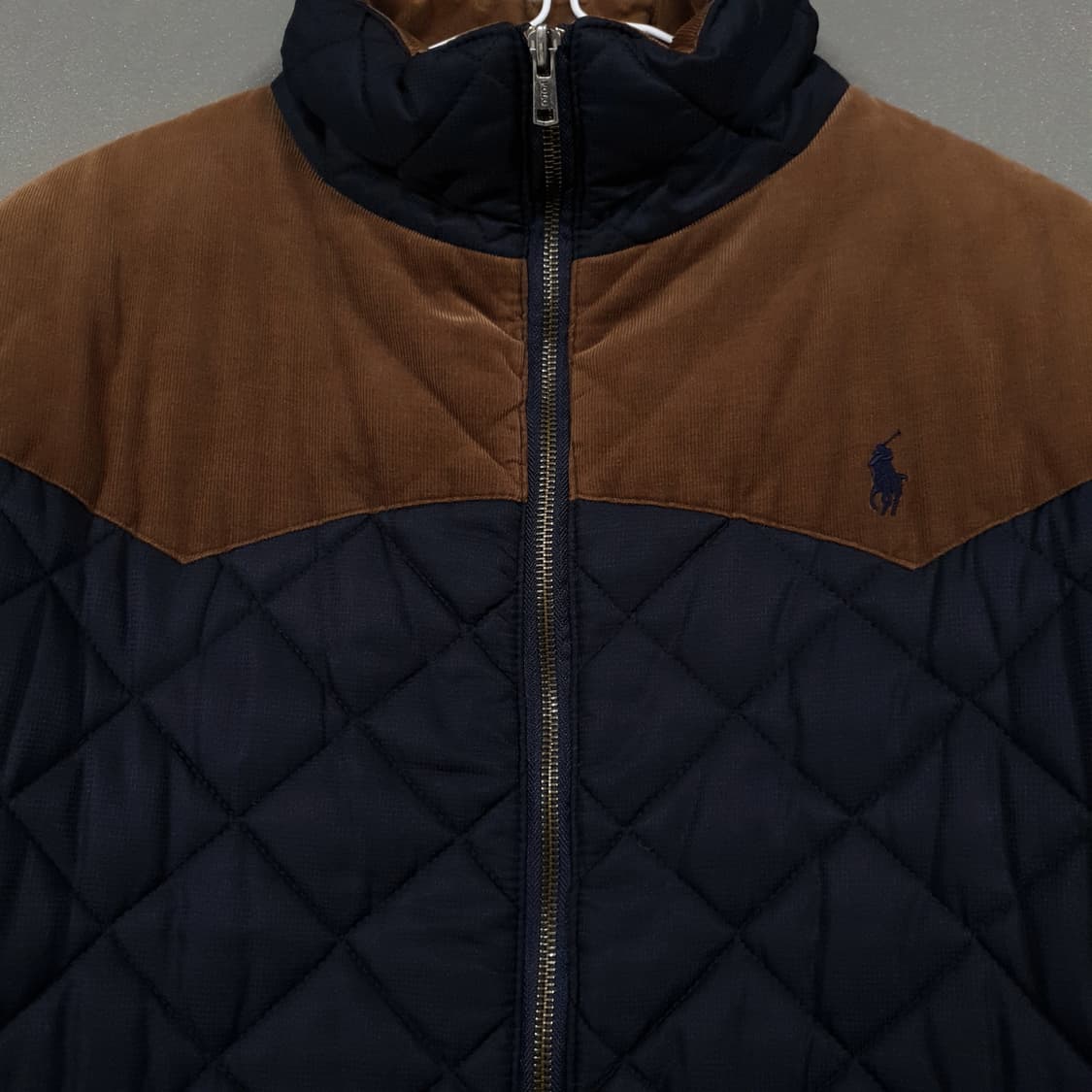 XL) 폴로 랄프로렌 USA 포니 코듀로이 골덴 배색 퀼팅 헌팅 자켓 상품이미지2