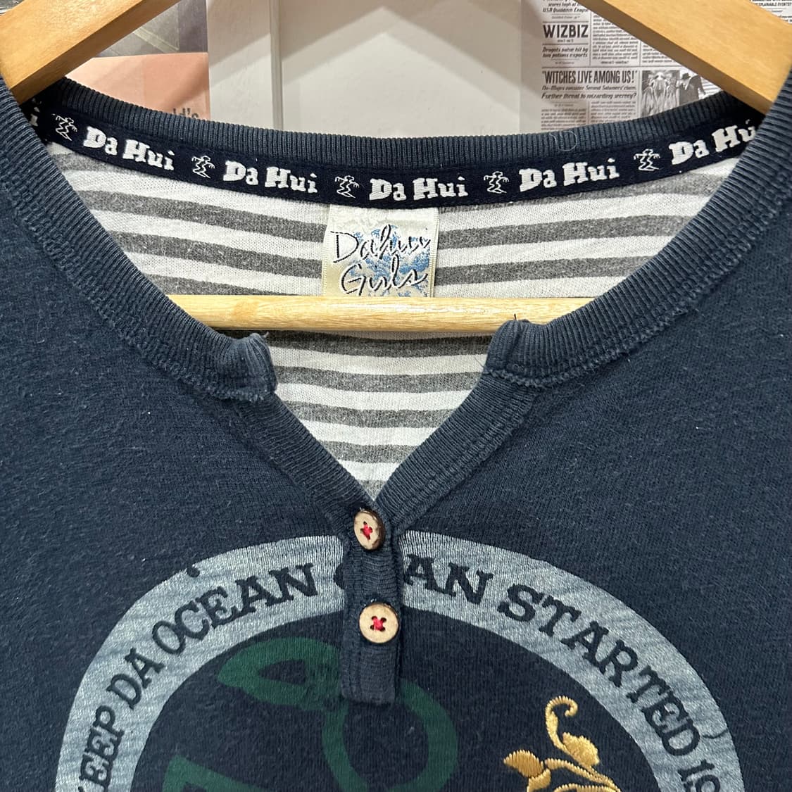 다후이 걸스 서핑 헨리넥 레이어드 티셔츠M 상품이미지3