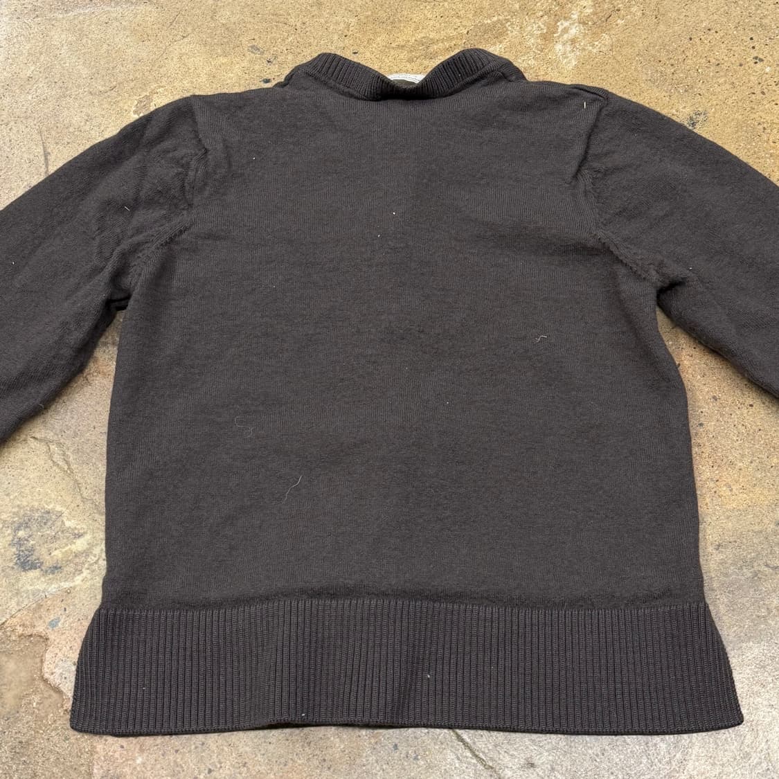 메종키츠네 초코 브라운 니트 가디건 상품이미지4