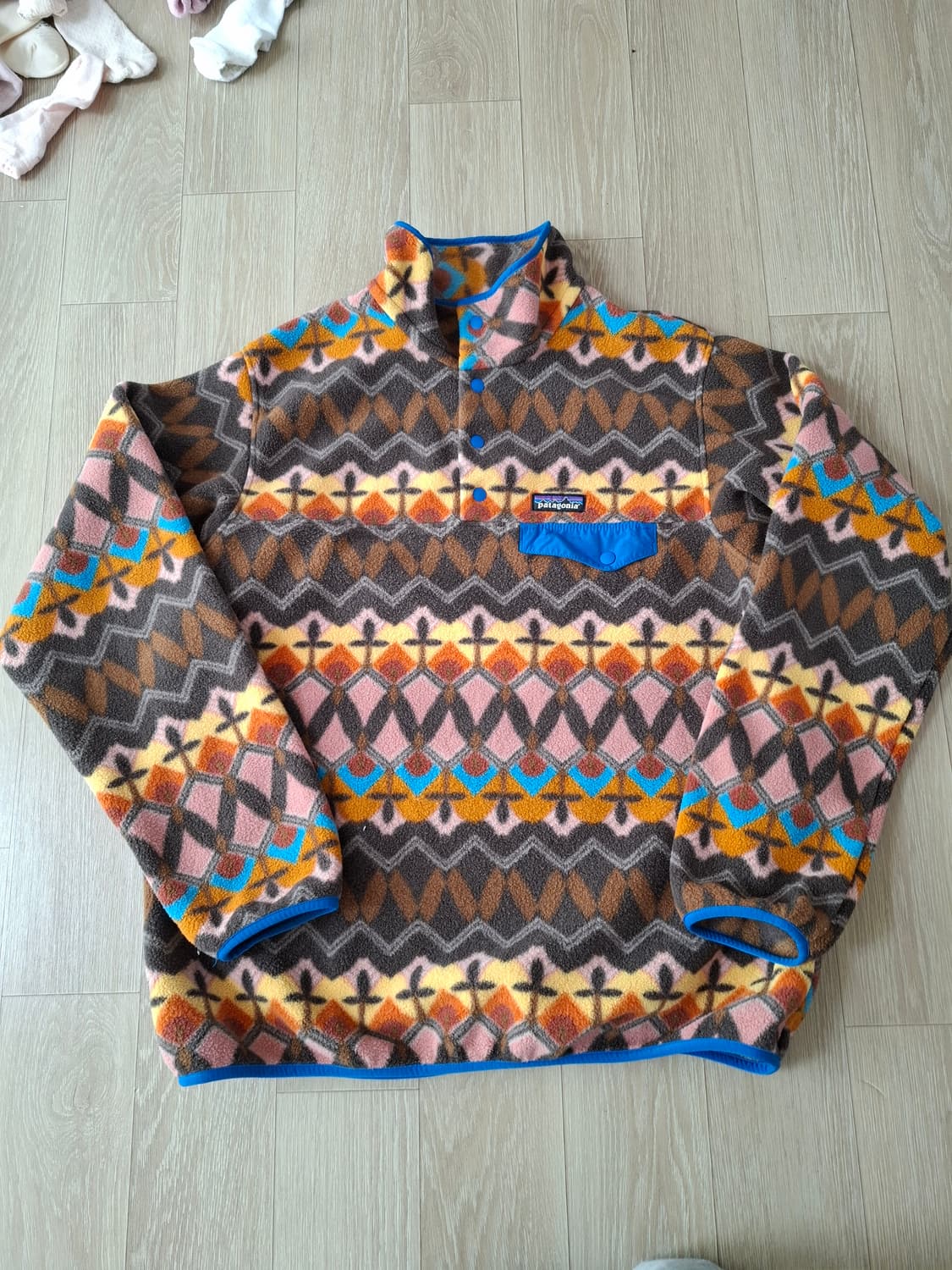 L 파타고니아 신칠라 패턴 플리스 풀오버 상품이미지1