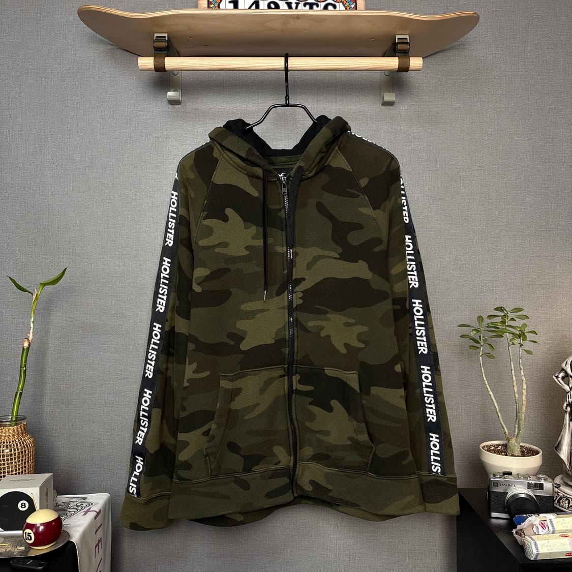 홀리스터 빈티지카모 후드집업 상품이미지2