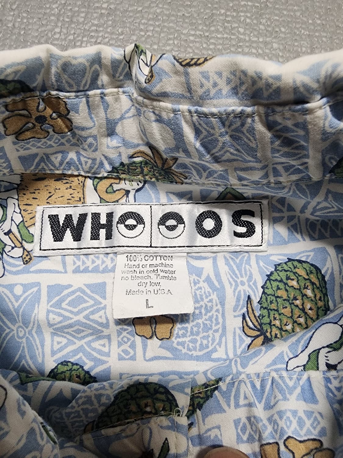 USA 빈티지 반팔 블루패턴 하와이안 셔츠 상품이미지5