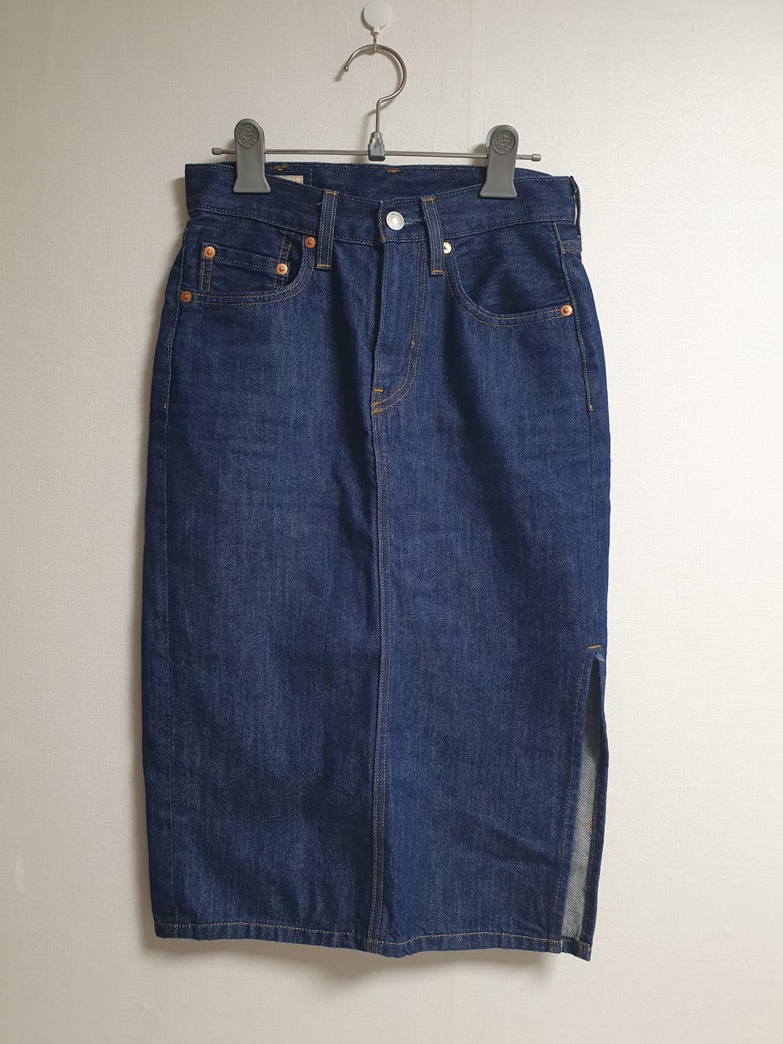 리바이스 슬릿 데님 스커트 블루 W24 💙🪡 상품이미지2