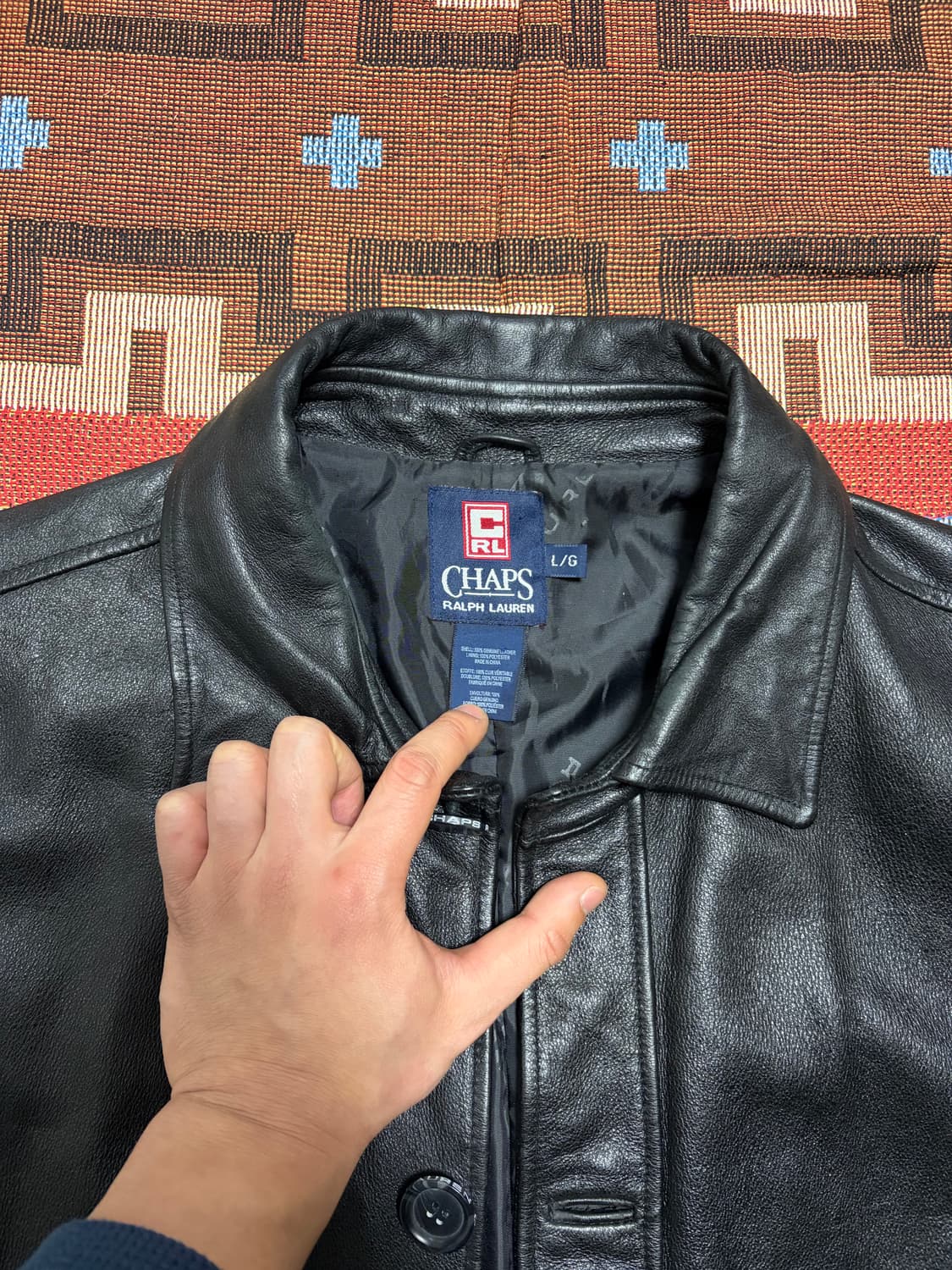 L) 챕스 랄프로렌 레더 카코트 올드갭카코트 상품이미지3