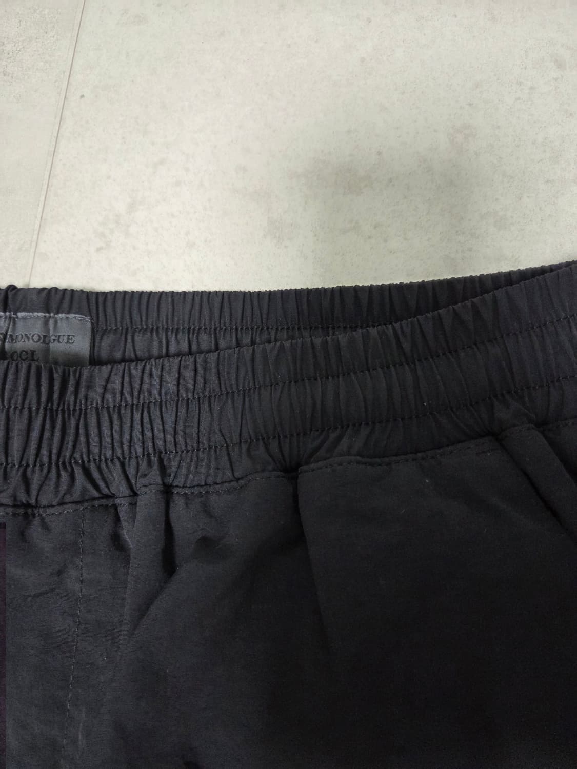 세컨모놀로그 밴딩 카고 팬츠 블랙 상품이미지3