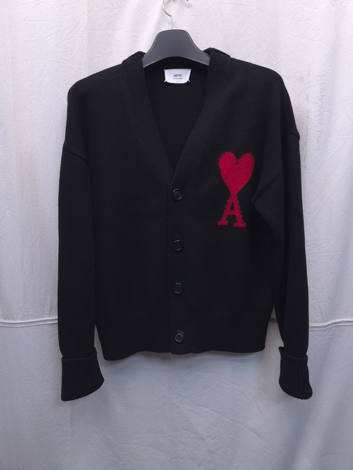 아미 하트 로고 블랙 가디건 S 상품이미지1