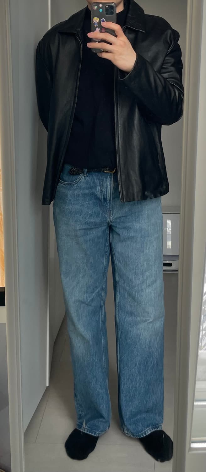 쁘레숑 빈티지 양가죽자켓  가죽자켓 상품이미지7