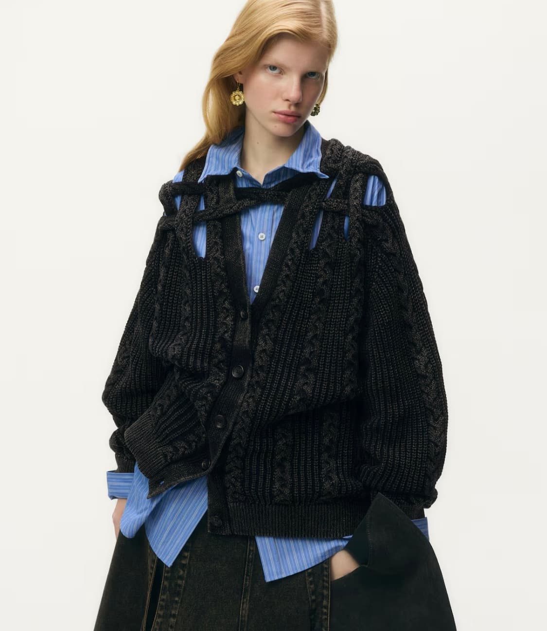 글렌마틴스 h&m 케이블 니트 가디건 상품이미지1