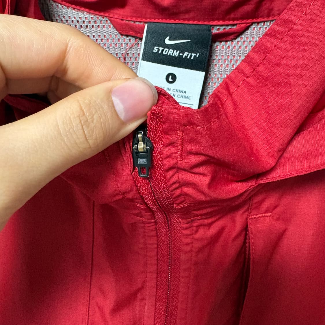 레어) 나이키 올드스쿨 빨회 배색 바람막이 (100 L) 착샷 있음 해 상품이미지6