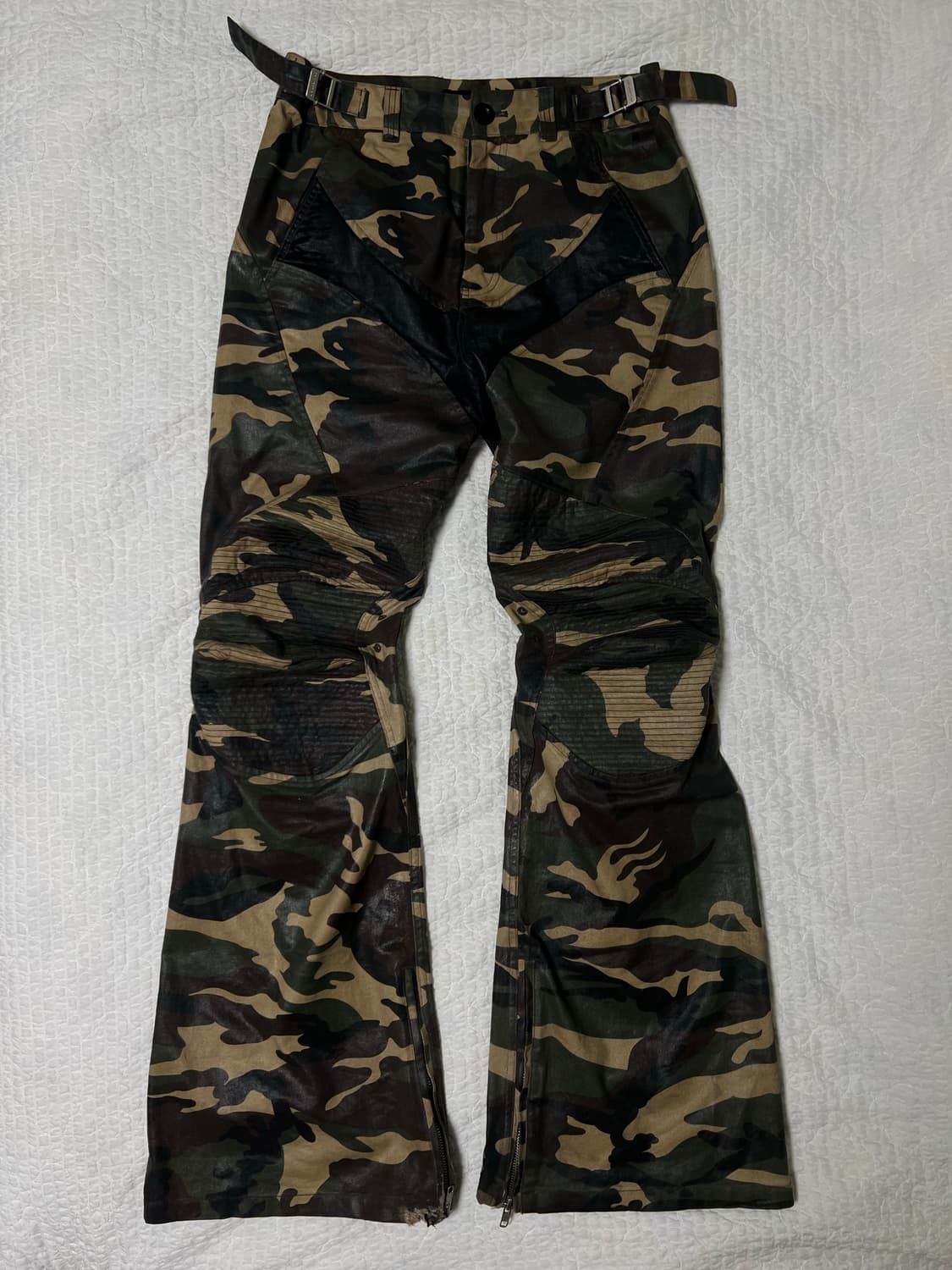 Project G/R Coated Biker Flare Camo Pant 상품이미지1