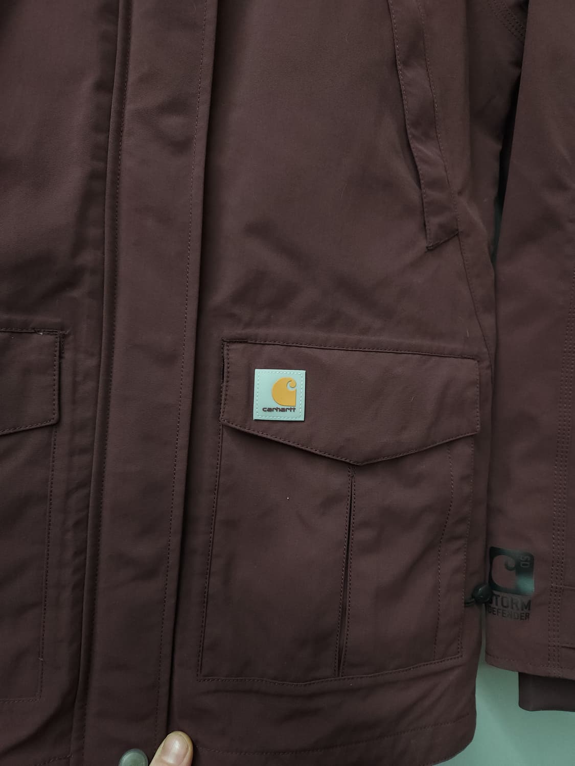 칼하트 여성 스톰 디펜더 방수 자켓 _ 버건디 상품이미지5