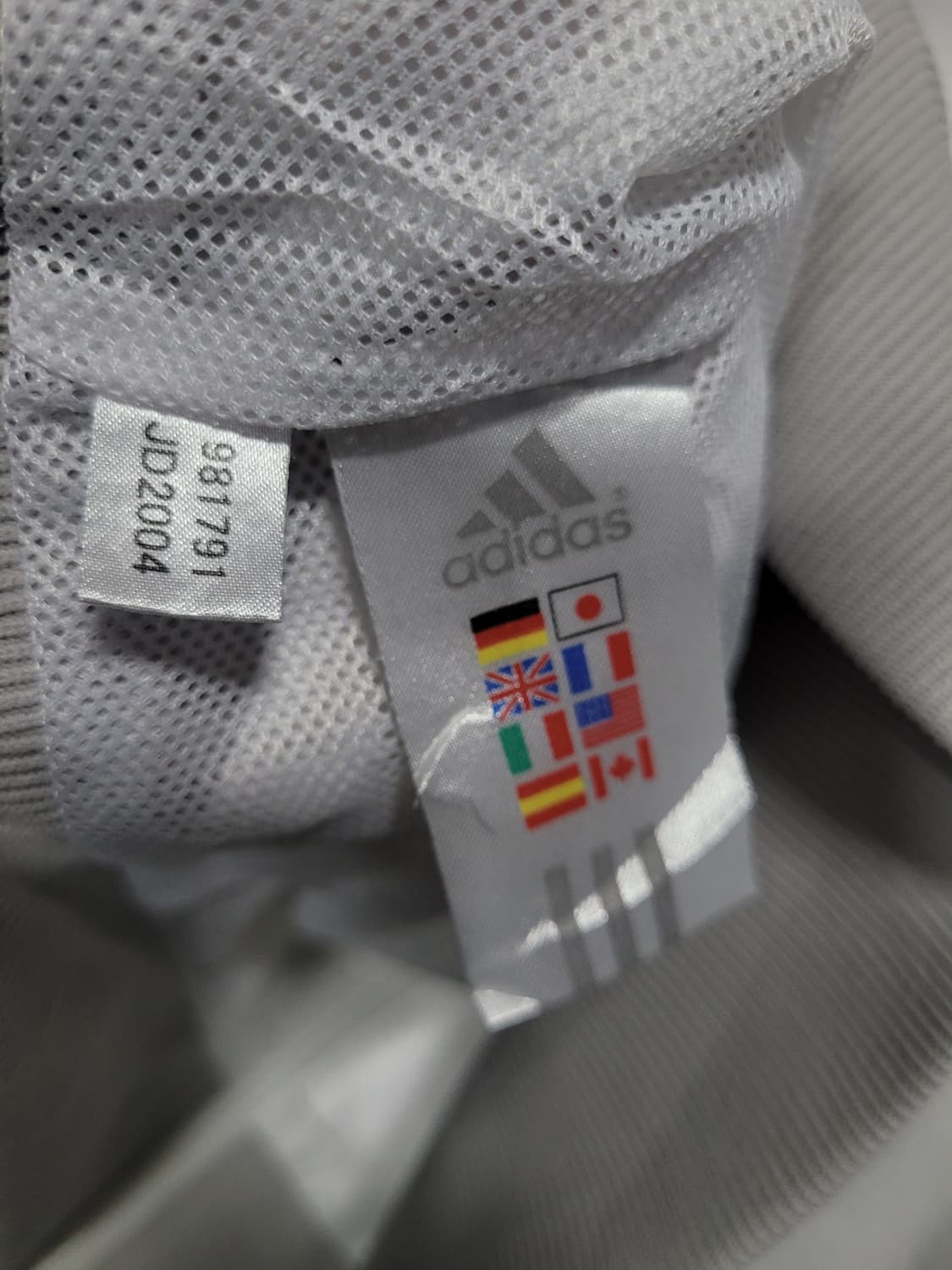 아디다스 올드스쿨 레터링 화이트 그레이 바람막이 집업자켓 상품이미지6