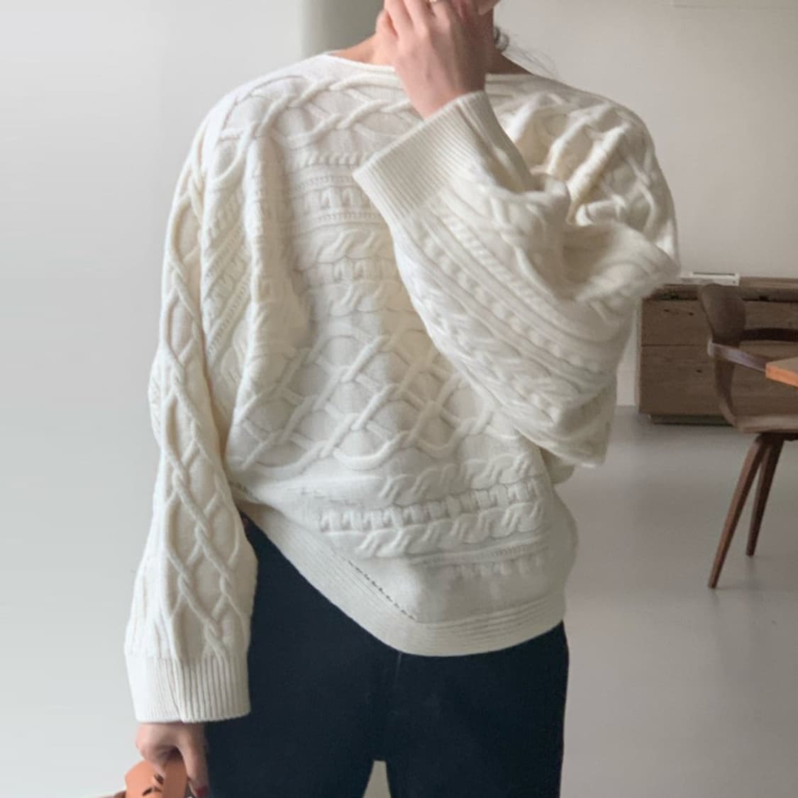 보웬(BOWEN) 캐시미어 돌먼니트 프리사이즈 새상품 상품이미지2