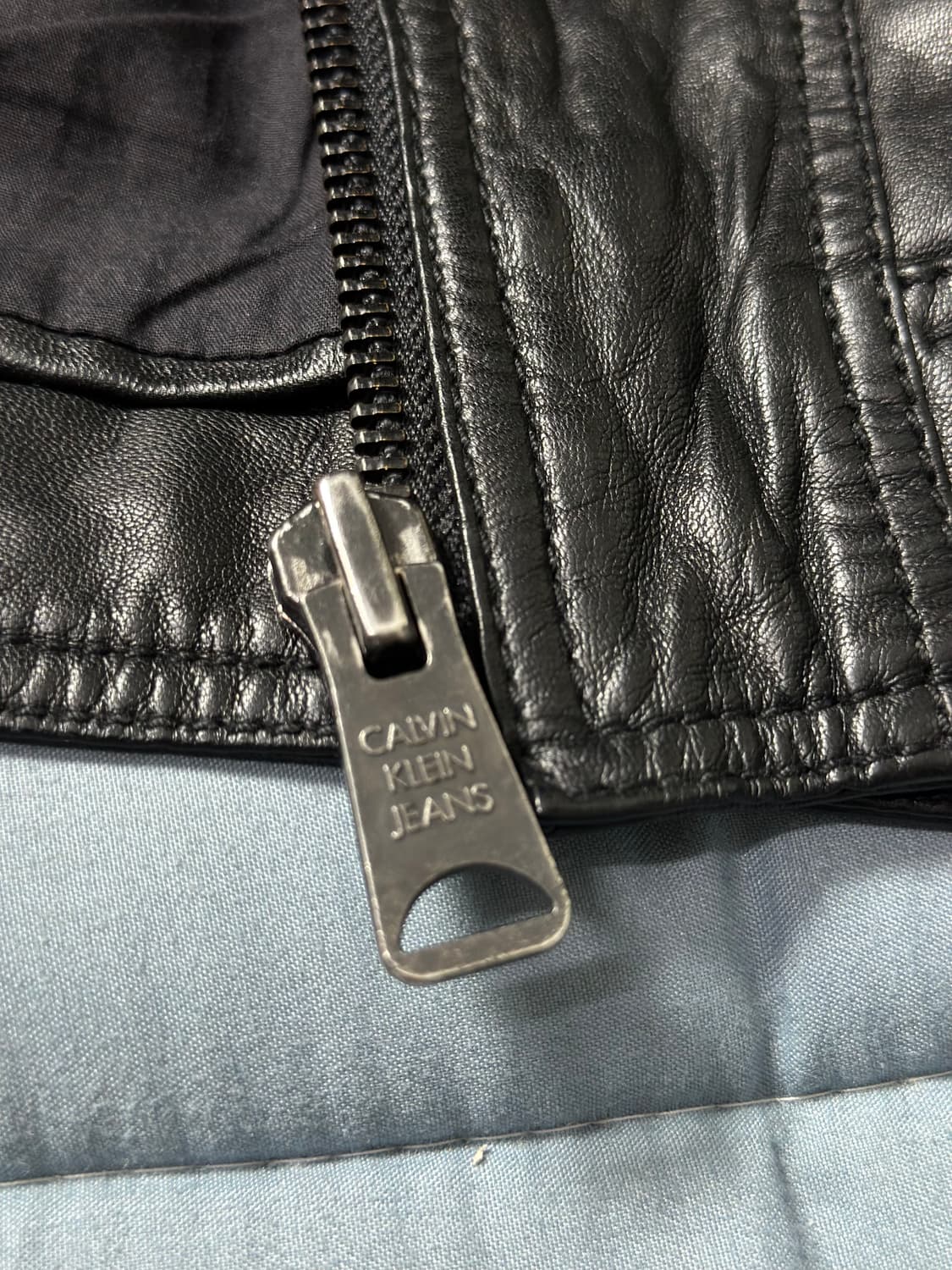 Calvin Klein 가죽 자켓 블랙 L 상품이미지10