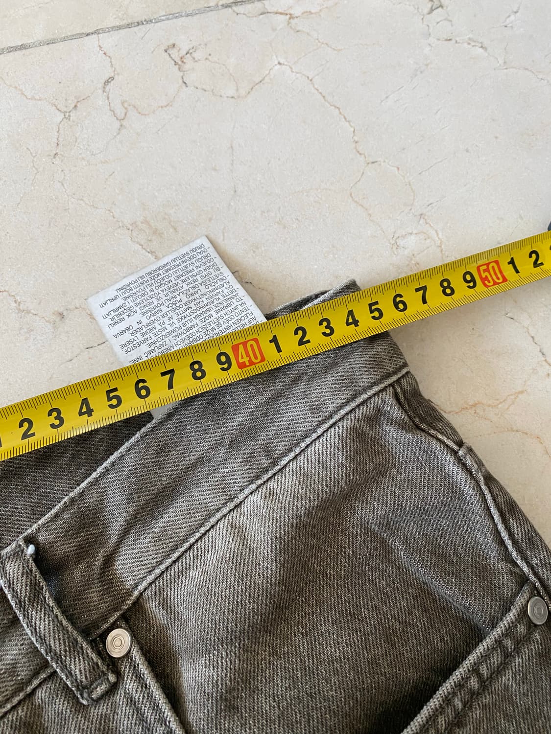 Zara 자라 와이드핏 배기 진 카키 리바이스 상품이미지4