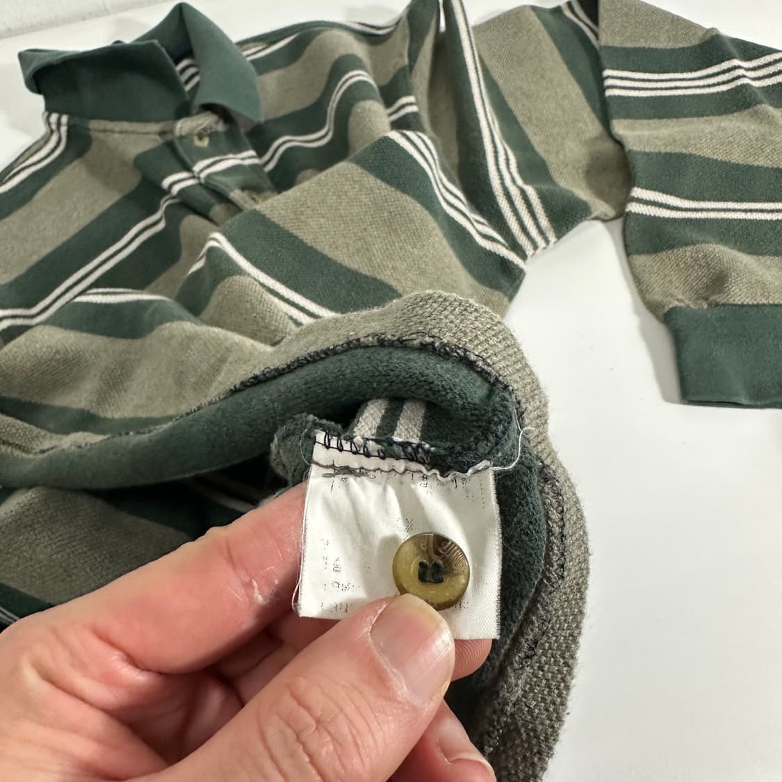 95 빈폴 카키 스트라이프 럭비 긴팔 카라티 상품이미지7